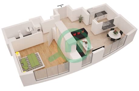 Sanibel Tower - 1 Bedroom Apartment Suite 5 Floor plan