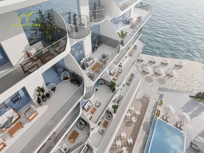 2 Cпальни Апартаменты Продажа в Аль Марджан Айленд, Рас-эль-Хайма - bird view on balconies PS Bayut 14. jpg