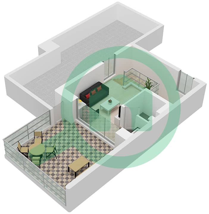 Ривана - Таунхаус 4 Cпальни планировка Тип KAI MIRRORED Second Floor interactive3D