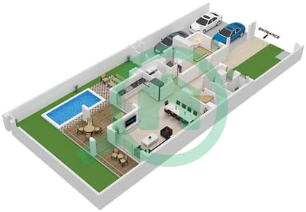 Rivana - 5 Bedroom Townhouse Type KAI MIRRORED Floor plan