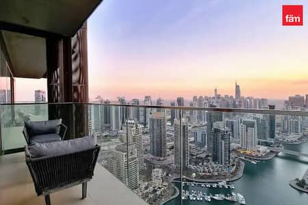 1 Bedroom Flat for Rent in Dubai Marina, Dubai - High Floor | Furnished | Full Marina View
