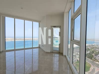 3 Bedroom Apartment for Rent in Corniche Road, Abu Dhabi - Floor-to-Ceiling Windows | Modern Style | Sea View