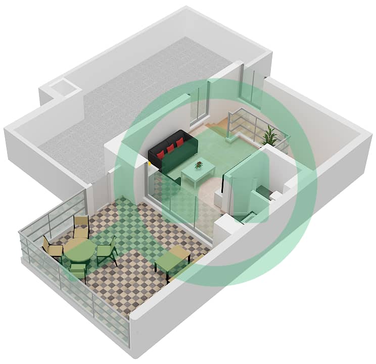 Rivana - 3 卧室联排别墅类型CLARA MIRRORED戶型图 Second Floor interactive3D