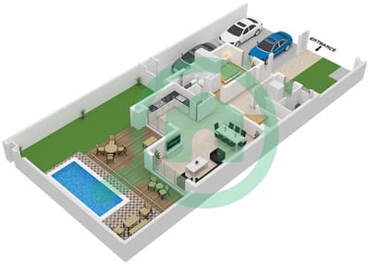 Rivana - 4 Bedroom Townhouse Type CLARA MIRRORED Floor plan
