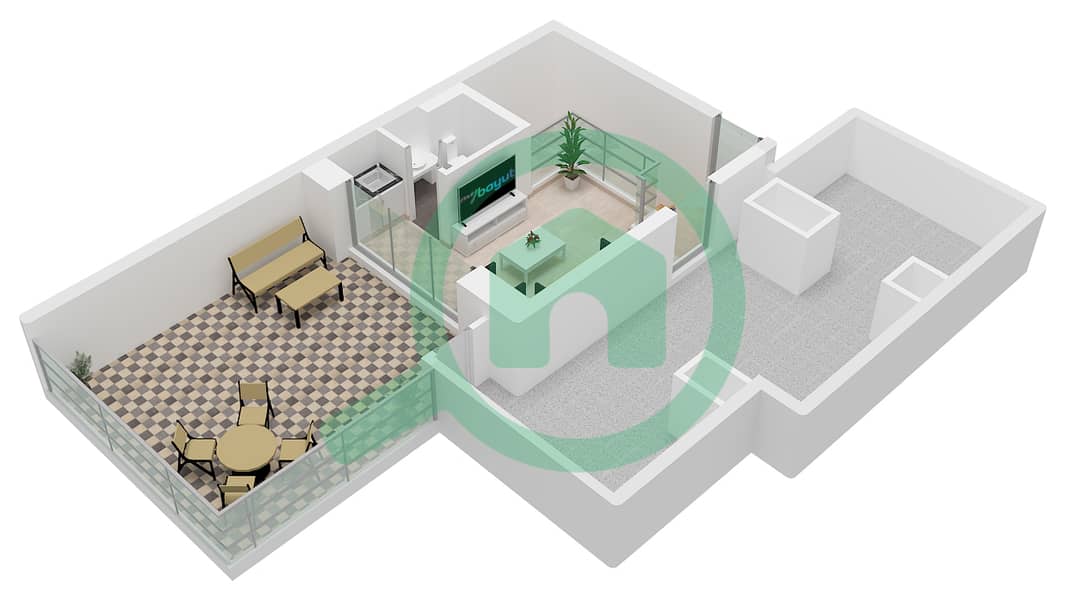 Ривана - Таунхаус 5 Cпальни планировка Тип CLARA Second Floor interactive3D