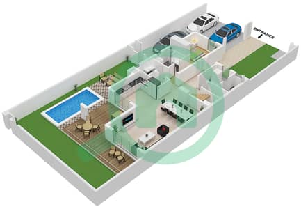 Rivana - 5 Bedroom Townhouse Type CLARA MIRRORED Floor plan