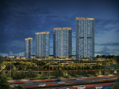 2 Bedroom Flat for Sale in Motor City, Dubai - Sobha Solis - Night shot. jpg