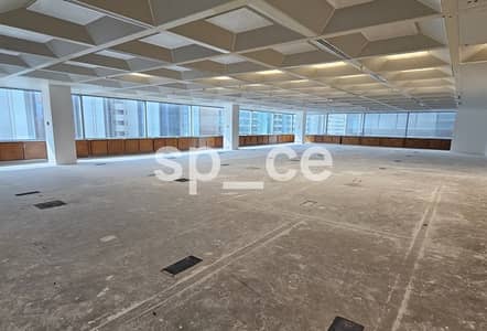 Office for Rent in Hamdan Street, Abu Dhabi - Bright Office | Shell and Core | Open Plan Layout