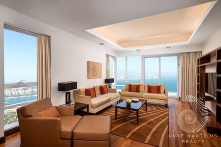 苏福赫， 迪拜 2 卧室单位待租 - Premier Two Bedroom Sea View Apartment_Living Room. jpg