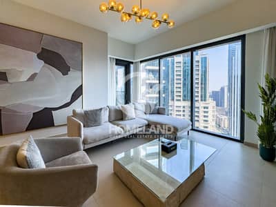 2 Bedroom Apartment for Rent in Downtown Dubai, Dubai - Fully Furnished | Partial Burj Khalifa View