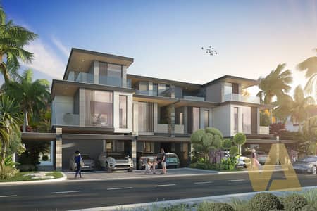 5 Cпальни Таунхаус Продажа в Дамак Лагунс, Дубай - Morocco Townhouse - 5 Bedroom Front. jpg