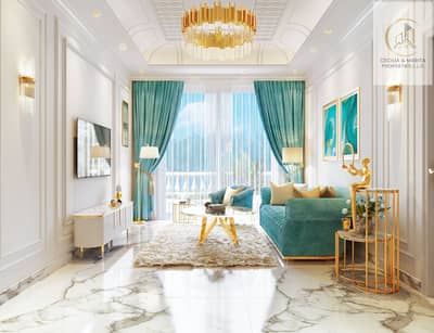 1 Спальня Апартаменты Продажа в Дубайский Научный Парк, Дубай - Living Room. jpg