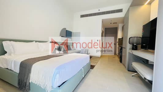 Studio for Rent in Mohammed Bin Rashid City, Dubai - Bed view from balcony. jpeg