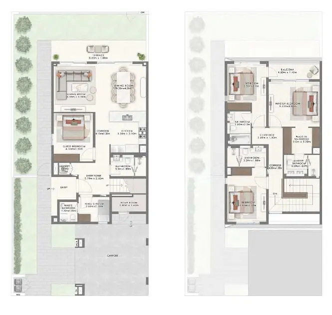 4 BR floor plan