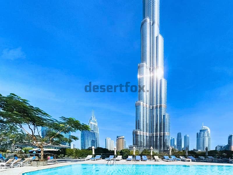 Full Burj Khalifa and Fountain View | Fully Furnished | High Floor