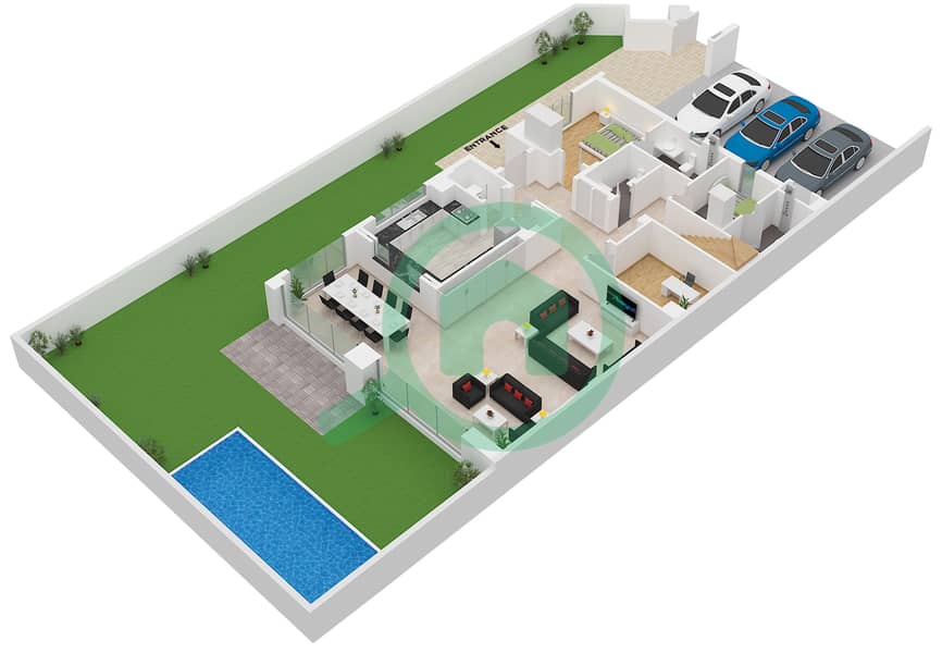 South Bay 1 - 5 Bedroom Townhouse Type/unit SIDE TOWNHOUSE/UNIT EDGE Floor plan Type Side Townhouse Unit Edge Ground Floor interactive3D