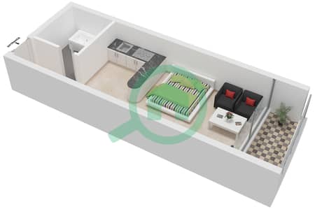 Manchester Tower - Studio Apartment Type C Floor plan