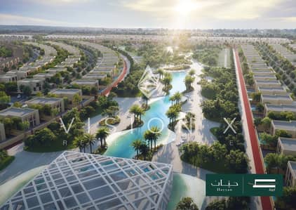 تاون هاوس 2 غرفة نوم للبيع في براشي، الشارقة - Aerial Lagoon Render - Hayyan by Alef. jpg