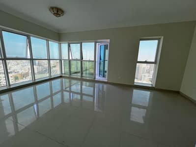 Two rooms and a hall with two balconies, a gym and a free swimming pool, a large area for annual rent in Sharjah in Al Majaz 1