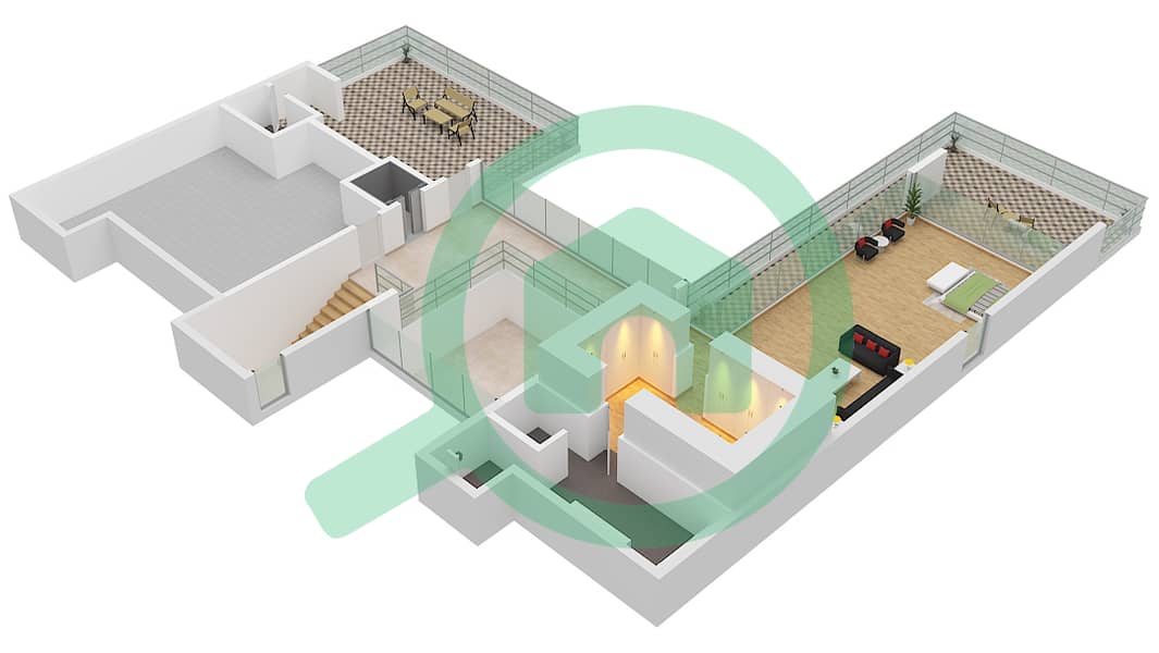 Sarai - 6 卧室别墅类型1B戶型图 Type 1B Floor Second interactive3D