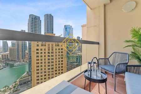 3 Bedroom Flat for Rent in Jumeirah Beach Residence (JBR), Dubai - Marina View | Luxury Furnished | High Floor
