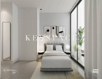 姆瓦伊莱社区， 夏尔迦 1 卧室公寓待售 - Master Bedroom  Render - Al Mamsha Raseel - Copy. jpg