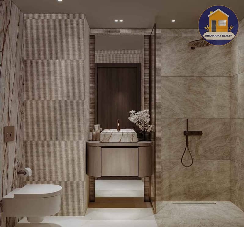 4 bathroom in a studio apartment for sale at Laya Courtyard in Dubai Studio City. jpg