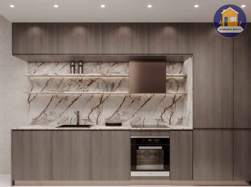5 kitchen in a studio apartment for sale at Laya Courtyard in Dubai Studio City. jpg