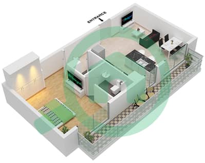 Oxford Residence 2 - 1 Bedroom Apartment Type/unit R / UNIT 13 FLOOR 5 Floor plan