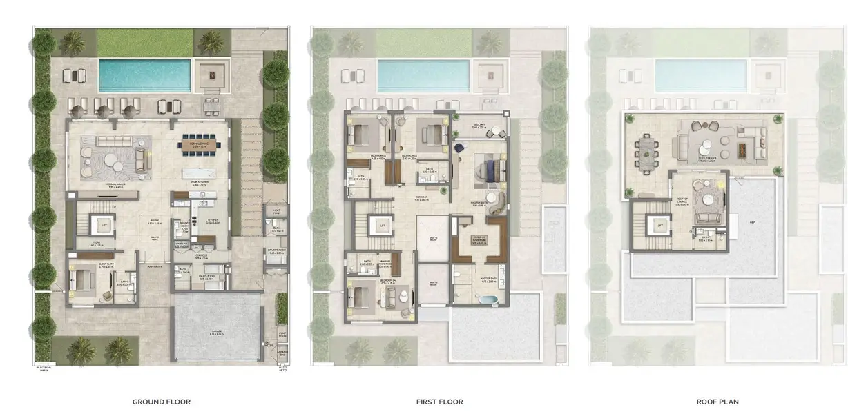 5 BR floor plan