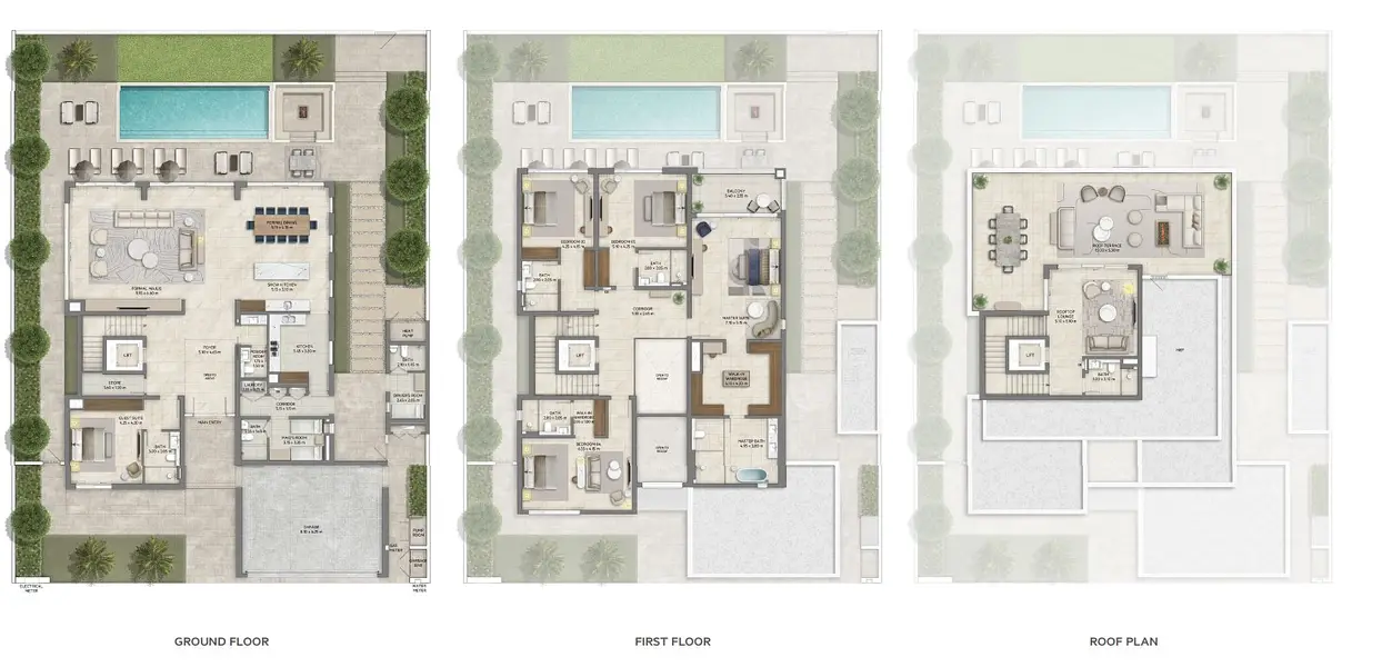 5 BR floor plan
