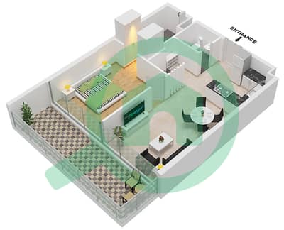 Oceanz 1 - 1 Bedroom Apartment Type/unit A / UNIT 10-11 FLOOR 3-21 Floor plan