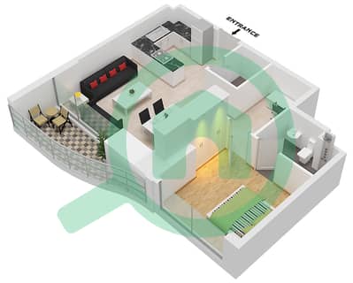 Oceanz 1 - 1 Bedroom Apartment Type/unit B/UNIT 3,7 FLOOR 2-21,23 Floor plan