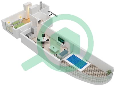 Oceanz 1 - 1 Bedroom Apartment Type/unit PRESIDENTIAL SUITE B Floor plan