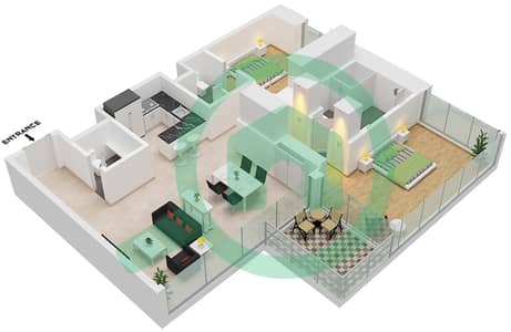 LIV Waterside - 2 Bedroom Apartment Unit 5 FLOOR 3-11 Floor plan