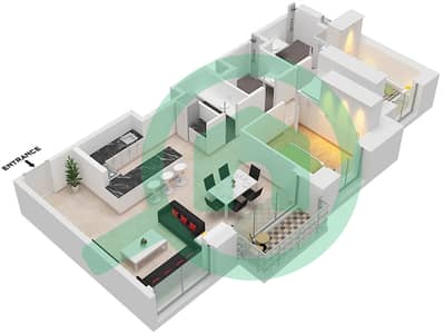 LIV Waterside - 2 Bedroom Apartment Unit 1 FLOOR 17-24 Floor plan
