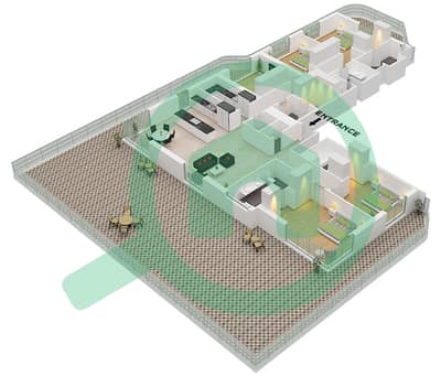 Резиденции Никки Бич - Апартамент 5 Cпальни планировка Тип SKY TERRACE