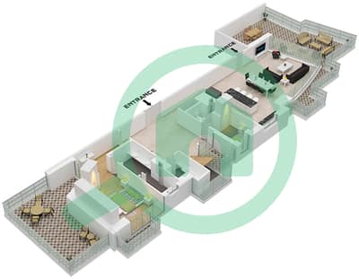 LIV Waterside - 3 Bedroom Penthouse Unit 1 FLOOR 25-26 Floor plan