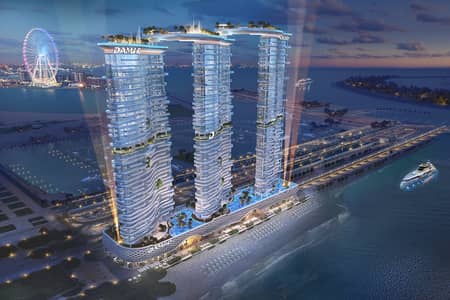 2 Cпальни Апартаменты Продажа в Дубай Харбор, Дубай - DAMAC Bay _Night View_2301120 R002. jpg