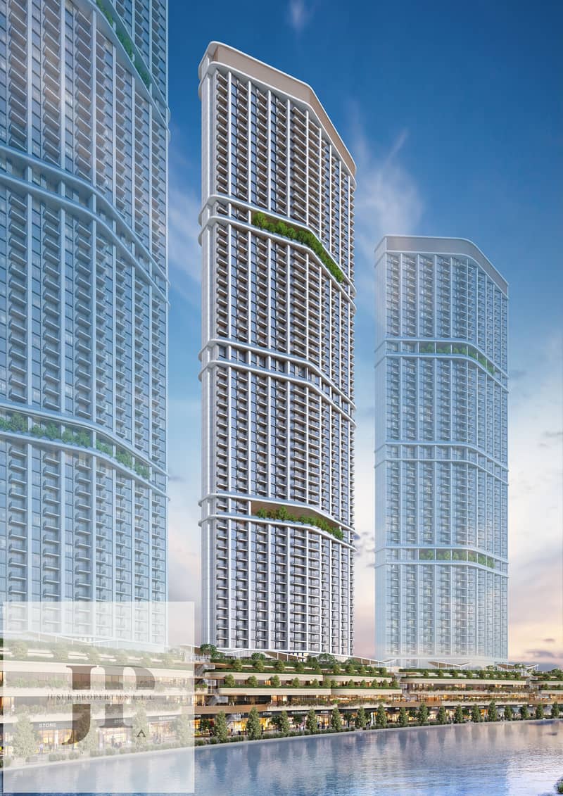 18 A6_DIMOND TOWER_CANAL SIDE_DAY VIEW_RENDER. jpg