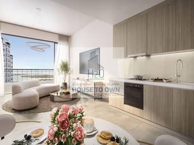 1 Bedroom Apartment for Sale in Yas Island, Abu Dhabi - ALDAR_Ansam2_CGI17_Kitchen_06 v2. png