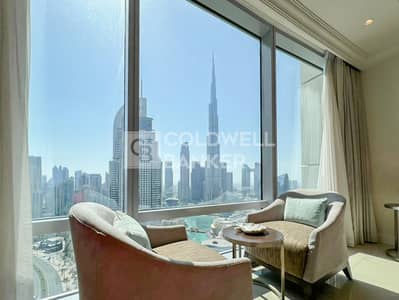 2 Bedroom Flat for Rent in Downtown Dubai, Dubai - Full Burj Khalifa | High Floor | Fully Furnished
