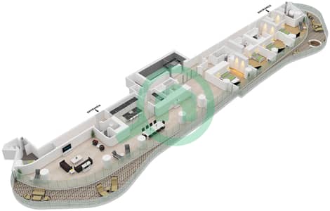 BVLGARI Lighthouse - 4 Bedroom Penthouse Type B Floor plan