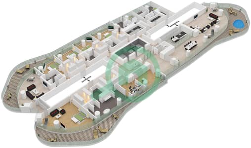 BVLGARI Lighthouse - 5 Bedroom Penthouse Type B Floor plan