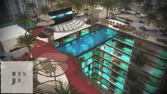 2 Bedroom Flat for Sale in Dubai Land Residence Complex, Dubai - Peace Lagoons Roof Top - 4 - Infiniti Pool. jpg