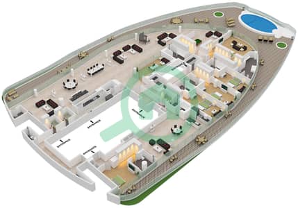 科莫公寓 - 5 卧室公寓单位2 FLOOR 1戶型图