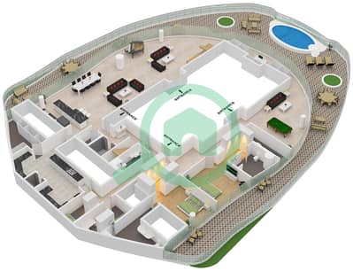 科莫公寓 - 7 卧室公寓单位2 FLOOR 5戶型图