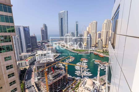 1 Bedroom Flat for Rent in Dubai Marina, Dubai - High Floor | Partial Marina View | Kitchen Fitted
