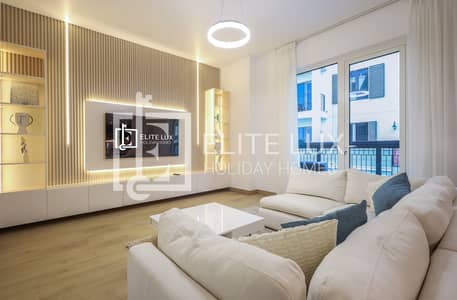 朱美拉住宅区， 迪拜 1 卧室单位待租 - Living Room 3-min-min. jpg