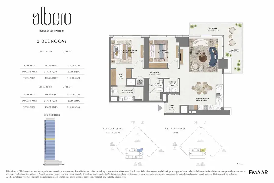 2 BR floor plan